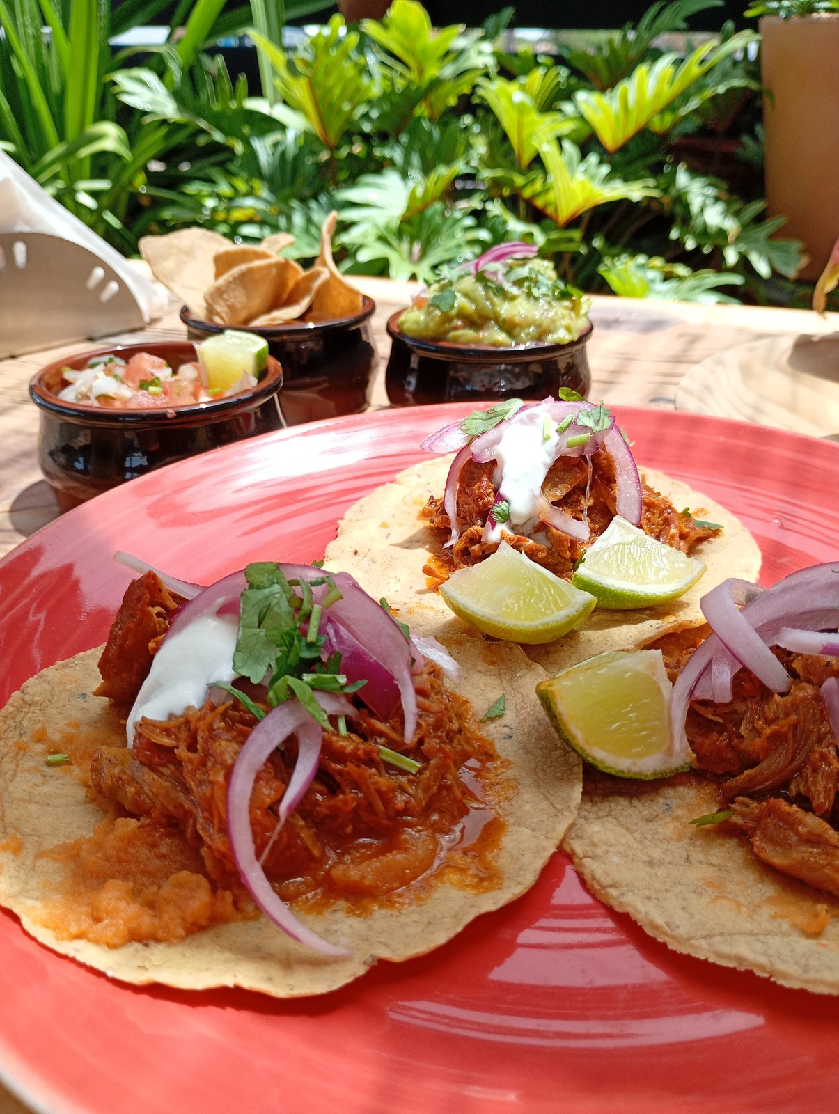 Tacos servidos en La Central, Lajares
